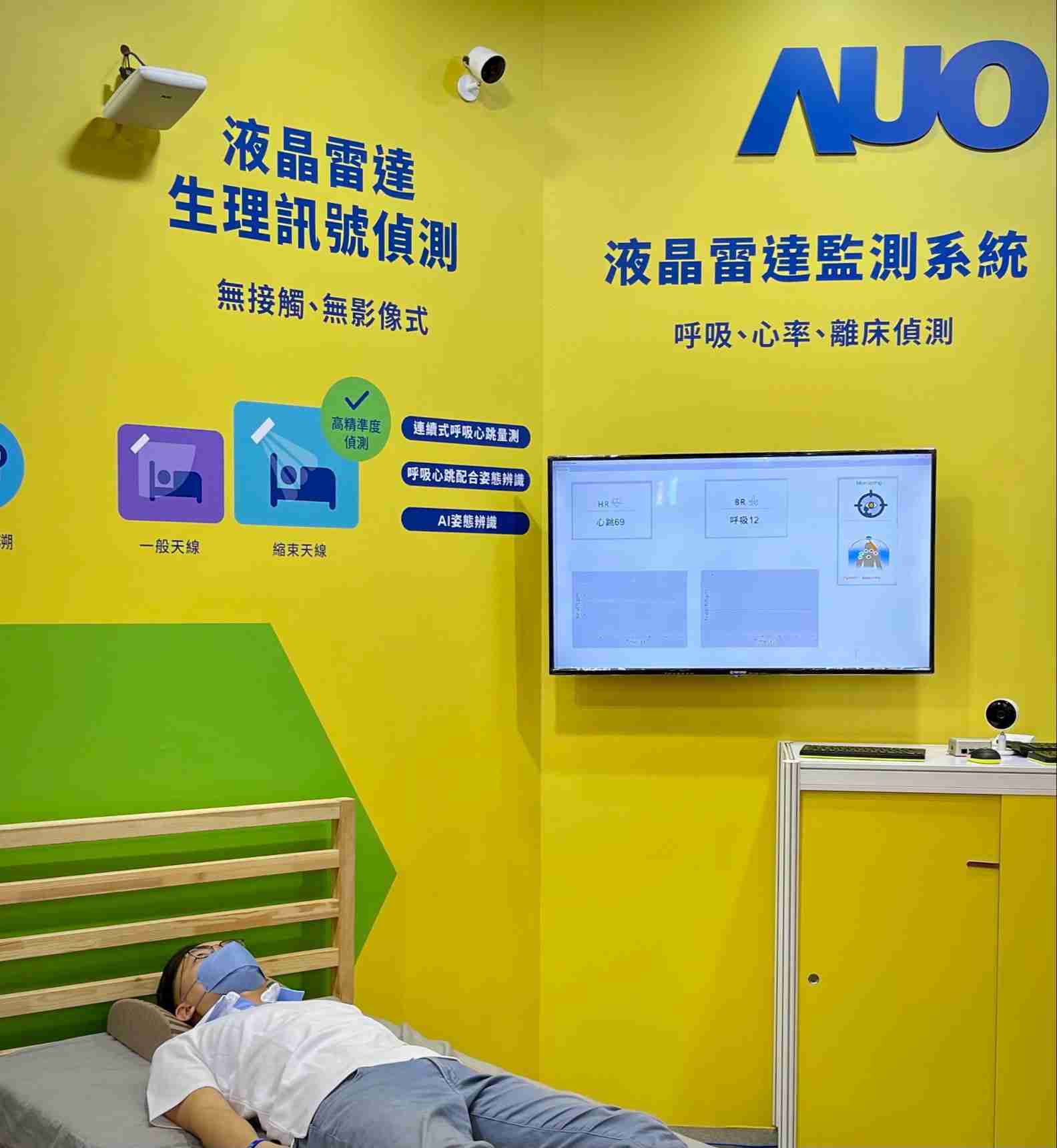 优游UB8颐康「无接触生理监测雷达」，，免除传统线路与贴片束缚，，精准侦测呼吸、、心跳等重要生理讯号